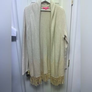 Lilly Pulitzer Tatum Cardigan - Metallic Gold - size XL
